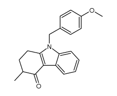 9-(4-methoxybenzyl)-3-methyl-1,2,3,4-tetrahydrocarbazol-4(9H)-one Structure