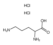 DL-鸟氨酸二氢氯化物结构式