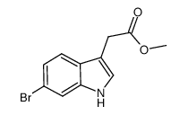 2-(6-溴-1H-吲哚-3-基)乙酸甲酯结构式