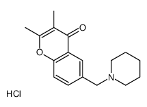 2,3-dimethyl-6-(piperidin-1-ium-1-ylmethyl)chromen-4-one,chloride结构式
