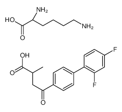 (2S)-2,6-diaminohexanoic acid,4-[4-(2,4-difluorophenyl)phenyl]-2-methyl-4-oxobutanoic acid Structure