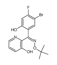 (5-Bromo-4-fluoro-2-hydroxy-phenyl)-(3-hydroxy-pyridin-2-yl)-methanone O-tert-butyl-oxime Structure