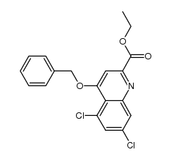 5,7-dichloro-4-benzyloxyquinoline-2-carboxylic acid, ethyl ester结构式