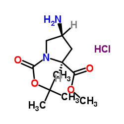 N-Boc-cis-4-Amino-L-proline methyl ester hydrochloride Structure