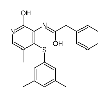 N-[4-(3,5-dimethylphenyl)sulfanyl-5-methyl-2-oxo-1H-pyridin-3-yl]-2-phenylacetamide结构式