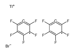 bromo-bis(2,3,4,5,6-pentafluorophenyl)thallane Structure