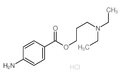 p-AMINOBENZOIC ACID-3-(DIETHYLAMINO) PROPYL ESTER HYDROCHLORIDE structure