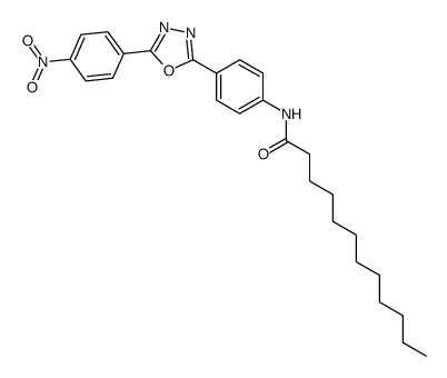 N-[4-[5-(4-nitrophenyl)-1,3,4-oxadiazol-2-yl]phenyl]dodecanamide Structure