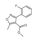 methyl-3-(2-fluorophenyl)-5-methylisoxazol-4-carboxylate结构式