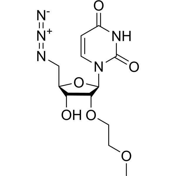 5’-Azido-5’-deoxy-2’-O-(2-methoxyethyl)uridine Structure