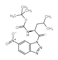 Boc-L-2-氨基-4-甲基戊硫酸-1-(6-硝基)苯并三唑结构式