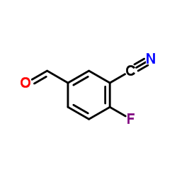 2-氟-5-甲酰基苯腈结构式