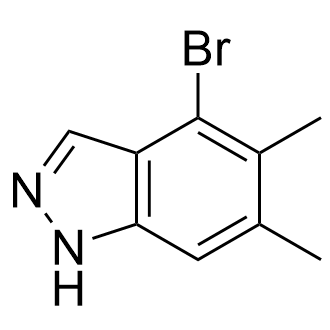 4-溴-5,6-二甲基-1H-吲唑结构式