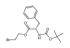 Boc-L-phenylalanine-2-bromoethyl ester Structure