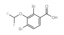 2,4-二溴-3-(二氟甲氧基)苯甲酸结构式