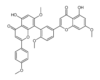 5-hydroxy-8-[5-(5-hydroxy-7-methoxy-4-oxochromen-2-yl)-2-methoxyphenyl]-7-methoxy-2-(4-methoxyphenyl)chromen-4-one Structure