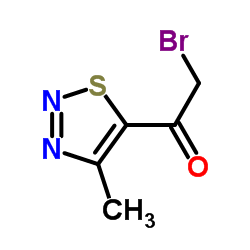 Ethanone, 2-bromo-1-(4-methyl-1,2,3-thiadiazol-5-yl)- (9CI) Structure