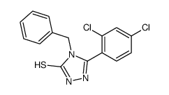 4-苄基-5-(2,4-二氯苯基)-4h-1,2,4-噻唑-3-硫醇结构式