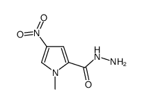 1-甲基-4-硝基-1H-吡咯-2-碳酰肼结构式