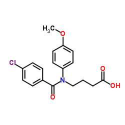 N-(p-Chlorobenzoyl)-g-(p-anisidino)butyric Acid结构式