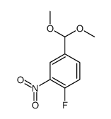 4-(dimethoxymethyl)-1-fluoro-2-nitrobenzene Structure