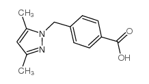 4-[(3,5-二甲基-1H-吡唑-1-基)甲基]苯甲酸结构式
