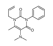 5-(dimethylamino)-6-methyl-3-phenyl-1-prop-2-enylpyrimidine-2,4-dione结构式