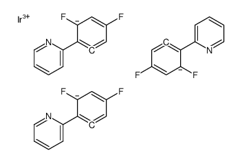 三(2-(4,6-二氟苯基)吡啶)铱(III)结构式
