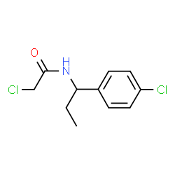 2-氯-N-[1-(4-氯苯基)丙基]乙酰胺结构式