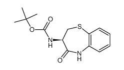 (R)-tert-butyl (4-oxo-2,3,4,5-tetrahydrobenzo[b][1,4]thiazepin-3-yl)carbamate结构式