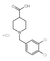 1-(3,4-二氯苄基)-4-哌啶-羧酸盐酸盐结构式