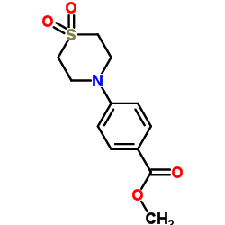 4-(1,1-二氧硫代吗啉基)苯甲酸甲酯结构式
