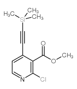 2-Chloro-4-trimethylsilanylethynyl-nicotinic acid methyl ester Structure