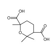 (2R,5R)-2,6,6-trimethyloxane-2,5-dicarboxylic acid结构式