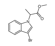 methyl 2-(3-bromo-1H-indol-1-yl)propanoate Structure