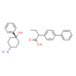 Cyclohexanol, 4-amino-1-phenyl-, alpha-ethyl-4-biphenylacetate, (Z)- Structure