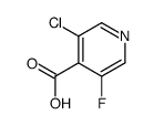 3-Chloro-5-fluoro-4-pyridinecarboxylic acid Structure