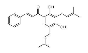 2',4'-dihydroxy-3',5'-di-C-prenylchalcone结构式
