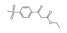 3-(4-methanesulfonyl-phenyl)-3-oxo-propionic acid ethyl ester结构式