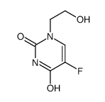 5-fluoro-1-(2-hydroxyethyl)pyrimidine-2,4-dione结构式