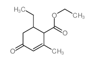 2-Cyclohexene-1-carboxylicacid, 6-ethyl-2-methyl-4-oxo-, ethyl ester Structure