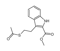 methyl 3-(2-(acetylthio)ethyl)-1H-indole-2-carboxylate结构式