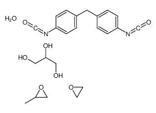 甲基环氧乙烷与环氧乙烷-1,2,3-丙三醇醚的聚合物与1,1’-亚甲基双-4-异氰酸根合苯的聚合物结构式