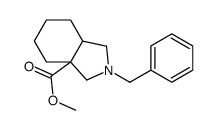 methyl 2-benzyl-3,4,5,6,7,7a-hexahydro-1H-isoindole-3a-carboxylate结构式