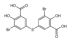 3-bromo-5-(3-bromo-5-carboxy-4-hydroxyphenyl)sulfanyl-2-hydroxybenzoic acid结构式