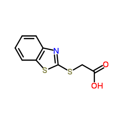 2-苯并噻唑基硫代乙酸结构式