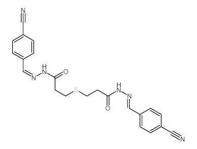 Propanoic acid,3,3'-thiobis-, bis[[(4-cyanophenyl)methylene]hydrazide] (9CI) Structure