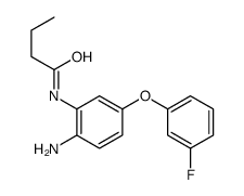 N-[2-amino-5-(3-fluorophenoxy)phenyl]butanamide结构式
