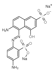 2-Naphthalenesulfonicacid, 6-amino-5-[2-(4-amino-2-sulfophenyl)diazenyl]-4-hydroxy-, sodium salt(1:2)结构式