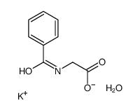potassium,2-benzamidoacetate,hydrate Structure